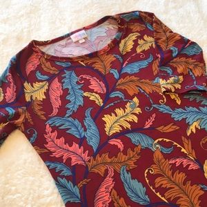 LuLaRoe | Julia Dress Leaf Pattern - size Small
